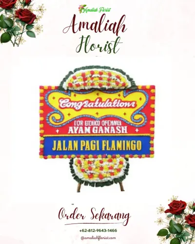 Bunga Papan Congratulation di Karang Gondang